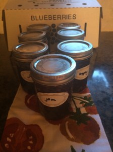 Extra blueberries meant blueberry jam and ice cream topping.